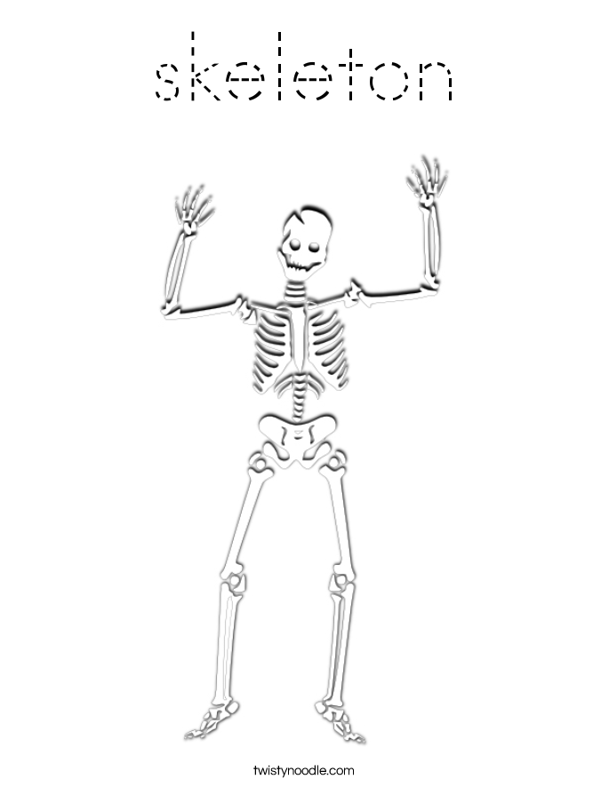 skeleton Coloring Page