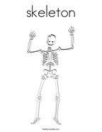 skeleton Coloring Page