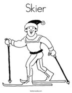Skier Coloring Page