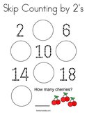 Skip Counting by 2's Coloring Page