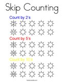 Skip Counting Coloring Page