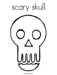 scary skull Coloring Page