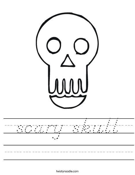 Skull Worksheet