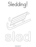 Sledding! Coloring Page