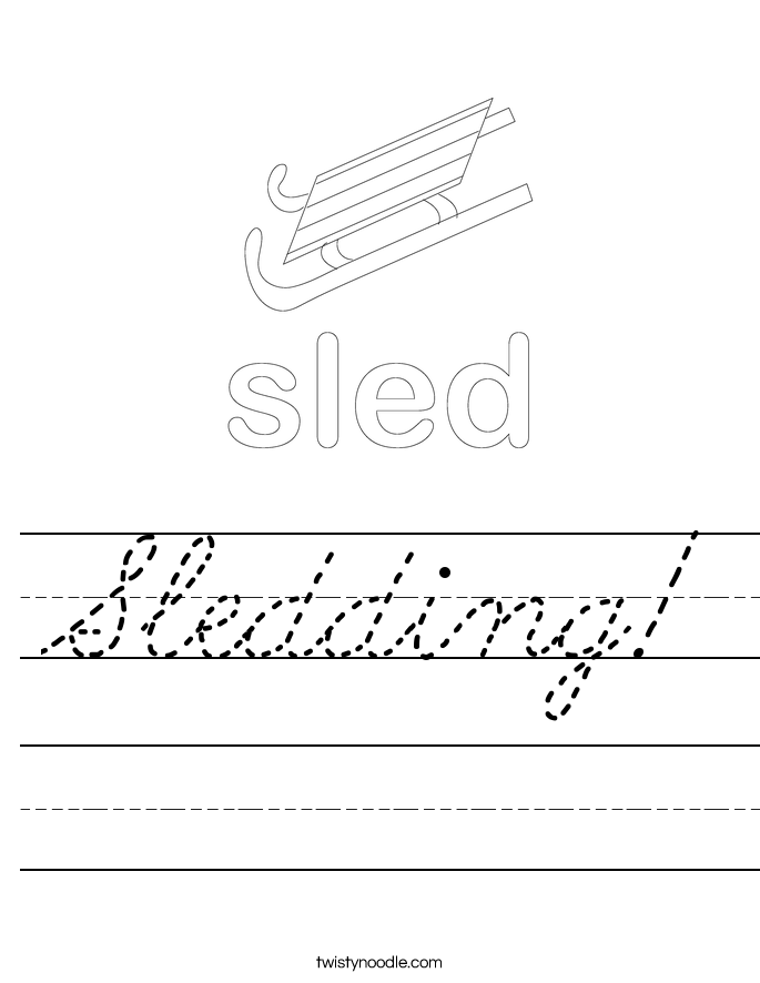 Sledding! Worksheet