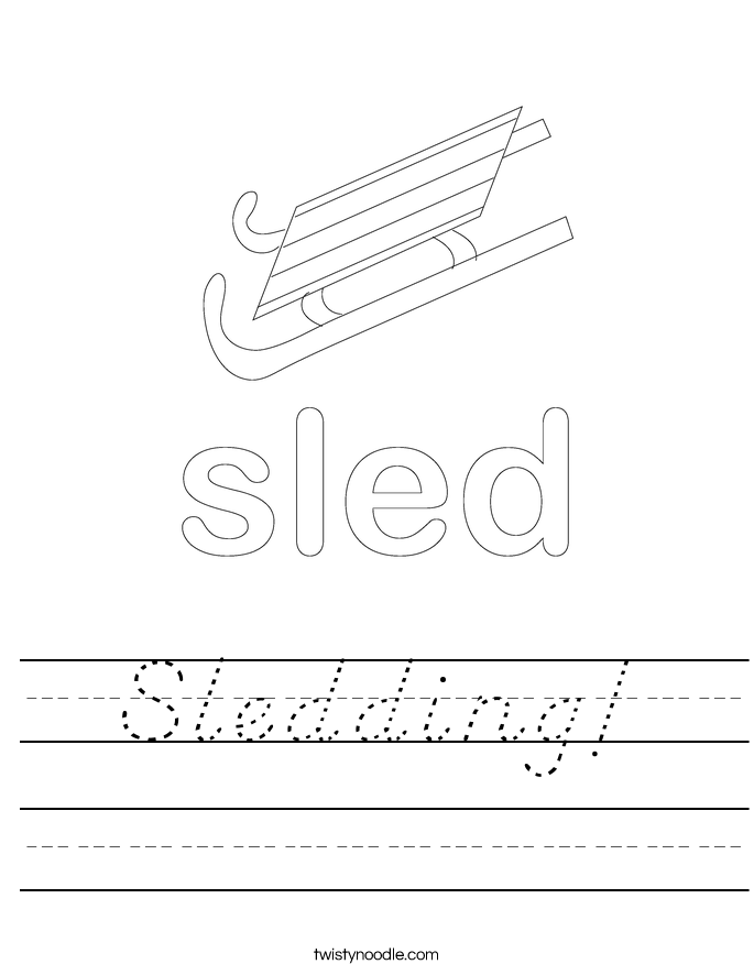 Sledding! Worksheet