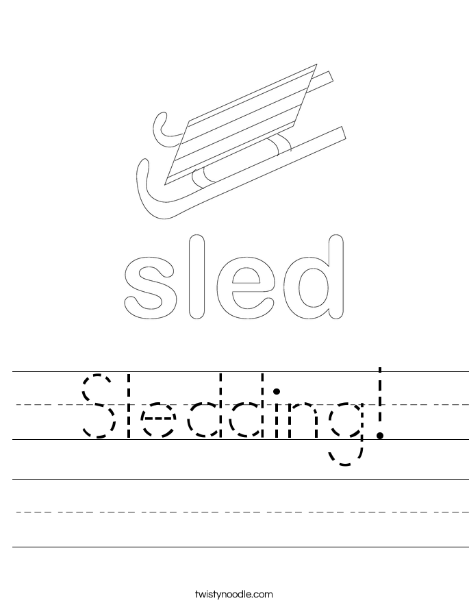 Sledding! Worksheet