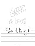 Sledding! Worksheet