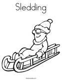 Sledding Coloring Page