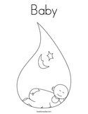 Baby Coloring Page