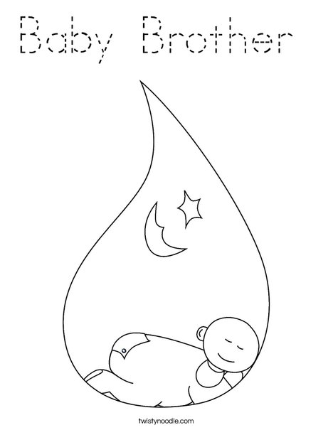 Sleeping Baby Coloring Page