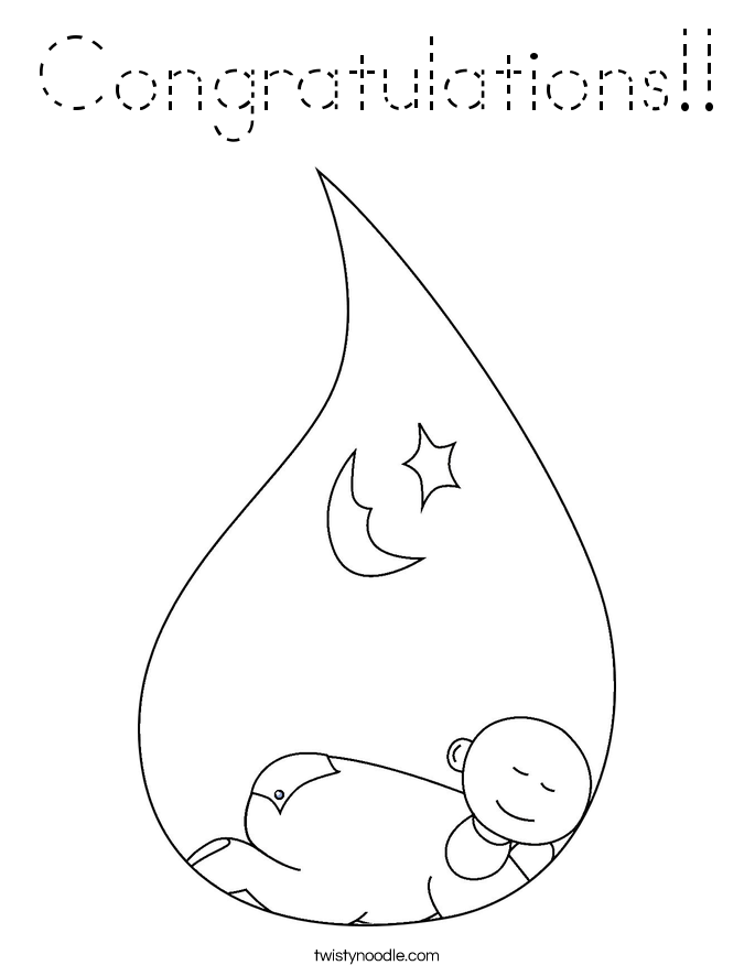 Congratulations!! Coloring Page