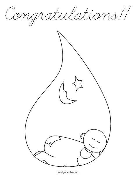Sleeping Baby Coloring Page