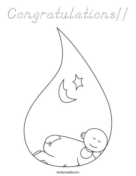Sleeping Baby Coloring Page