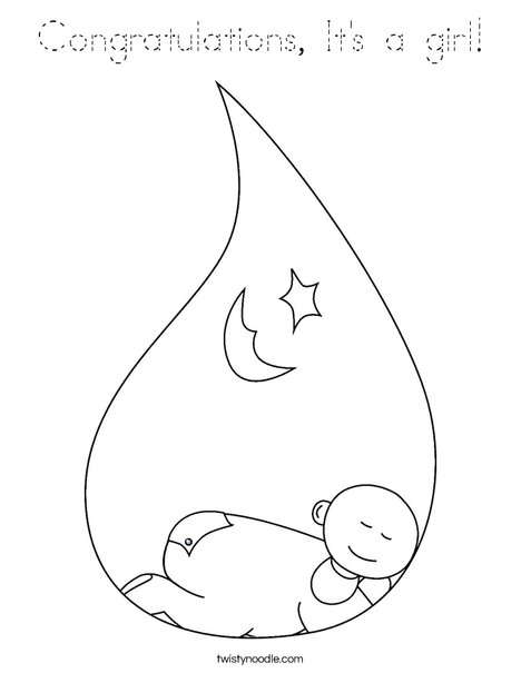 Sleeping Baby Coloring Page