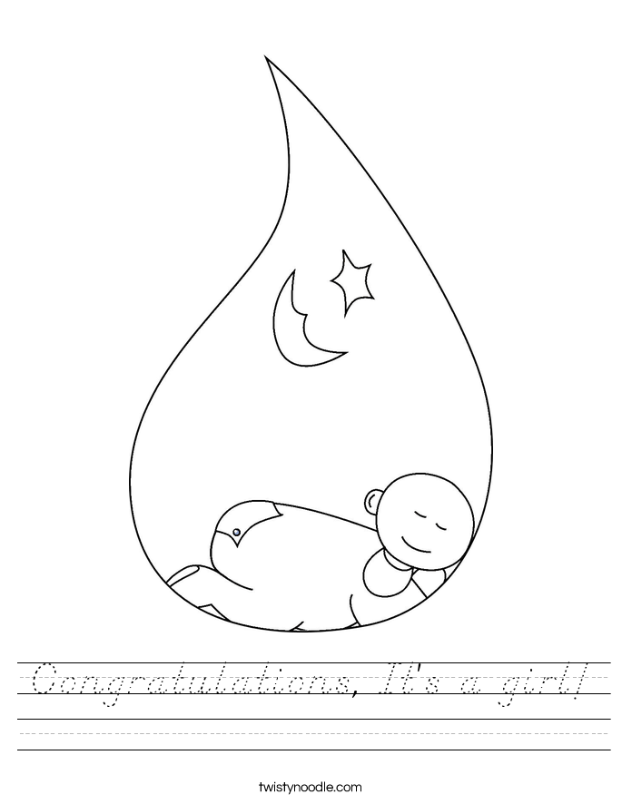 Congratulations, It's a girl! Worksheet