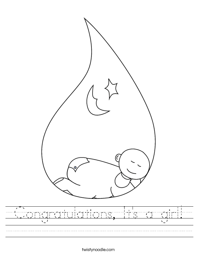 Congratulations, It's a girl! Worksheet