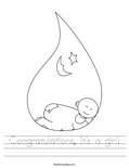 Congratulations, It's a girl! Worksheet