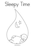 Sleepy Time Coloring Page
