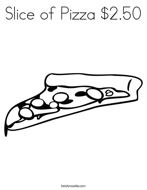 Slice of Pizza Coloring Page