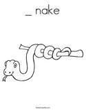 _ nake Coloring Page
