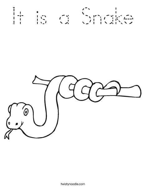 Snake on a Stick Coloring Page