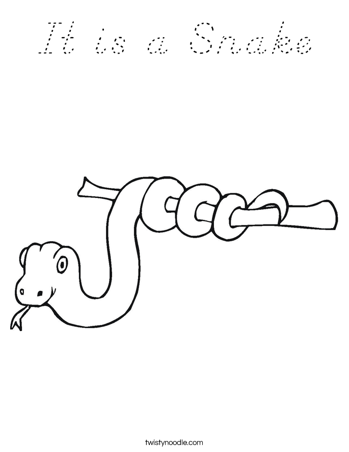 It is a Snake Coloring Page