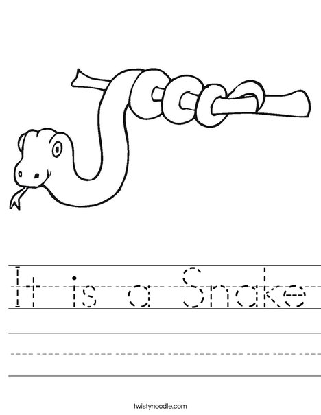 Snake on a Stick Worksheet