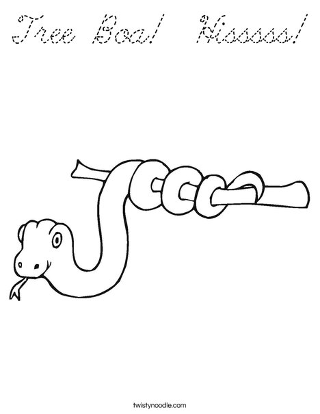 Snake on a Stick Coloring Page