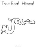Tree Boa!  Hisssss!Coloring Page