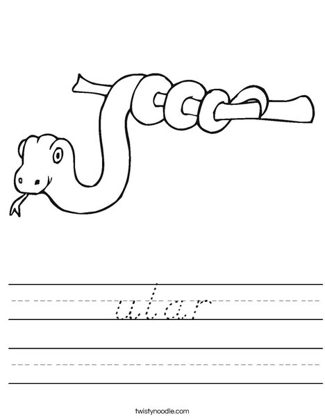 Snake on a Stick Worksheet