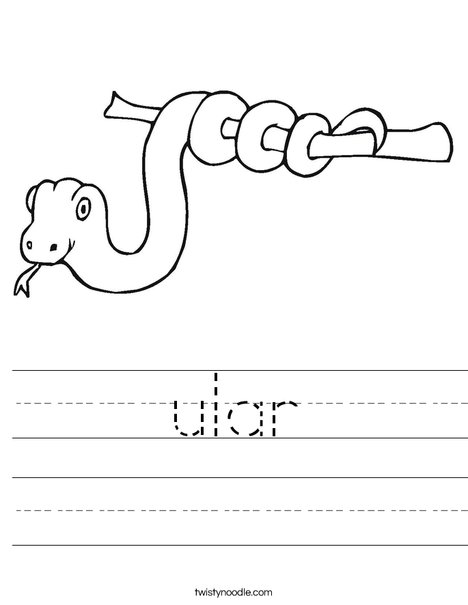 Snake on a Stick Worksheet