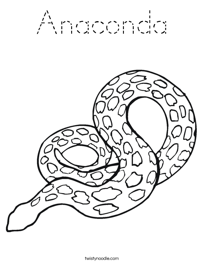 Anaconda Coloring Page