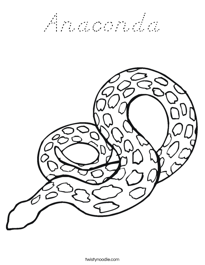 Anaconda Coloring Page
