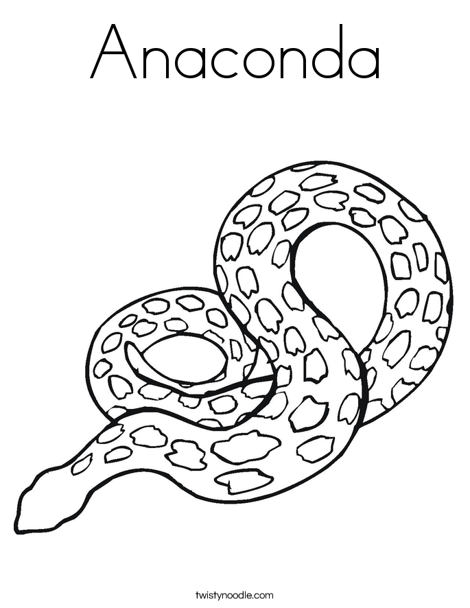 Anaconda Coloring Page