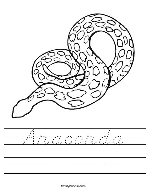 Spotted Snake Worksheet