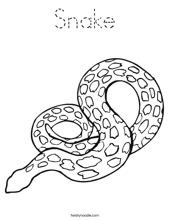 Snake Coloring Page