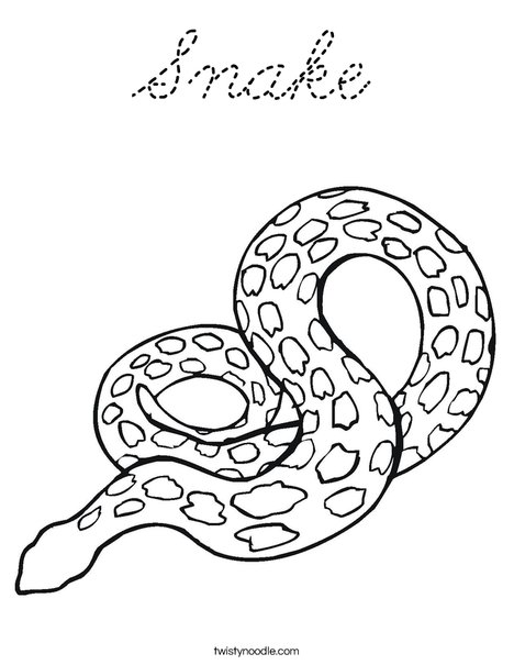 Spotted Snake Coloring Page