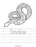 Snake Worksheet