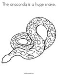 The anaconda is a huge snake.Coloring Page