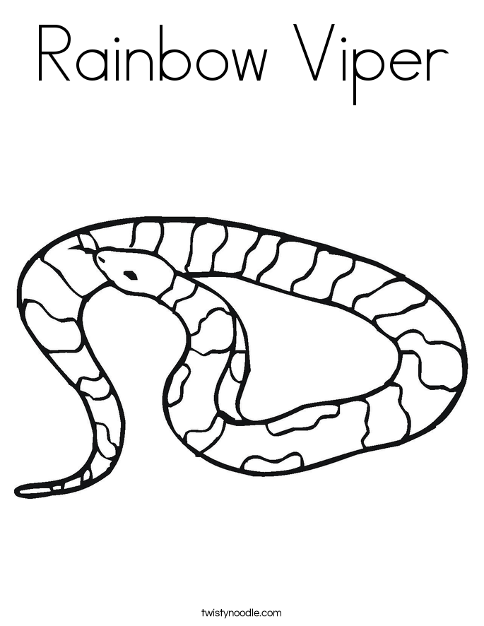 Rainbow Viper Coloring Page