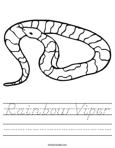 Striped Snake Worksheet