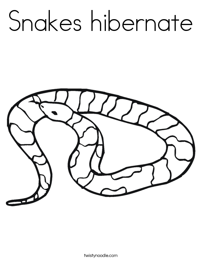 Snakes hibernate Coloring Page