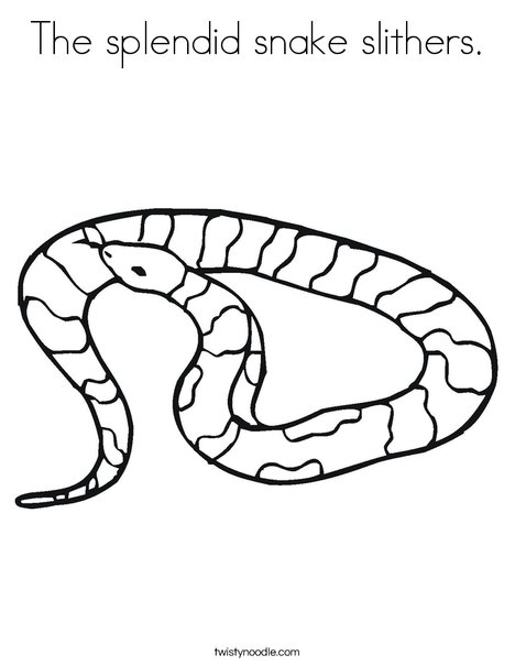 Striped Snake Coloring Page