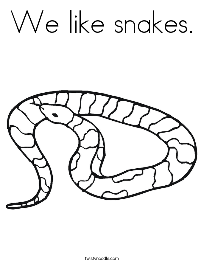 We like snakes. Coloring Page
