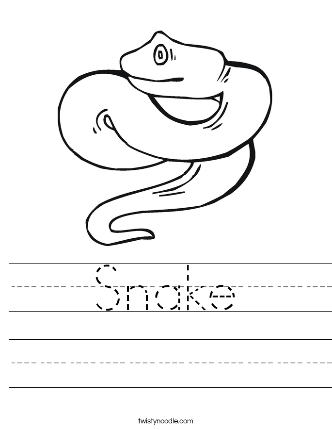 Snake Worksheet