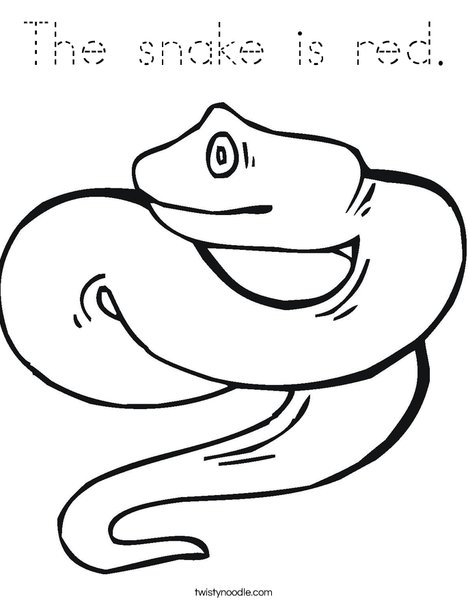 Red Snake Coloring Page