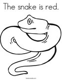 The snake is red Coloring Page