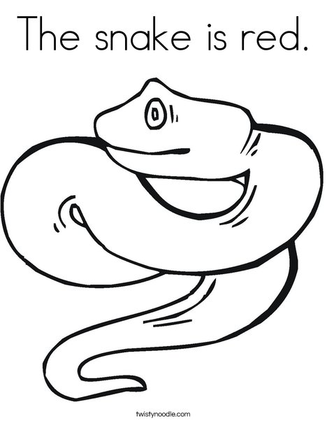 Red Snake Coloring Page
