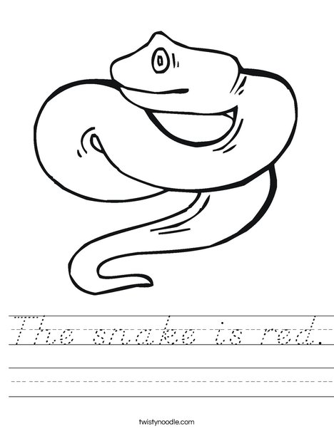 Red Snake Worksheet